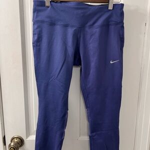 Nike Epic Run Tight Running Tights in Cropped Length Women's Deep Blue